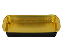 Contenant en aluminium rectangulaire à parois lisses