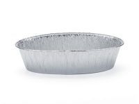 Contenant ovale en aluminium à paroi ondulée