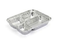 Contenant en aluminium à compartiments multiples et à paroi ondulée